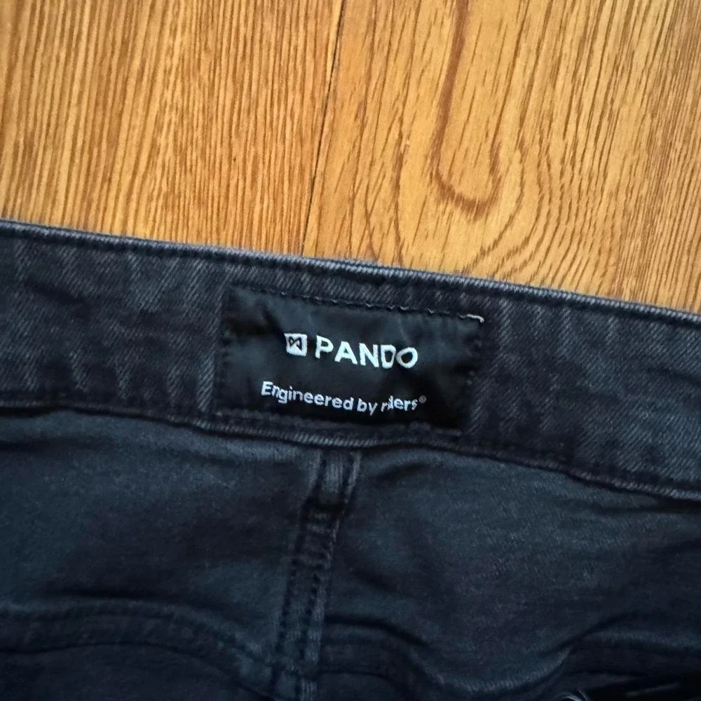 Pando Moto Men's Jeans Fits 32x32.5 Slim Black Cordura SAS Tec DESC